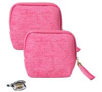 zoocco Jewelry Zippered Pocket Case Travel Jewelry Bag with 5 Pockets, Small Jewelrys Travel Case for Organized Storage, Trips (A47)