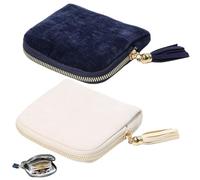 zoocco Jewelry Zippered Pocket Case Travel Jewelry Bag with 5 Pockets, Small Jewelrys Travel Case for Organized Storage, Trips (A8)