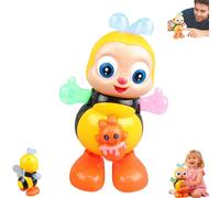 zoocco Juguete De Abejita Chiquita con Musica - Abejita Chiquitita, Singing Dancing and Swaying Cartoon Little Bee, Dancing Bee with Music & LED Lights (Little Bee+Screwdriver)