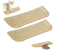 zoocco Juguetes con Hierba Gatera, Interactive Catnip Chew Toy, Resistant No-Shed Sisal Chew & Scratch Pillow, Cat Toys for Indoor Cats (2 PCS S)