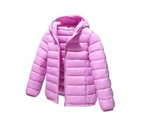 zoocco Kids Winter Coat, Lightweight Hooded Puffer Jacket, Warm Quilted Outerwear for School, Travel & Outdoor (Purple,XXL)