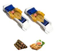 zoocco Lumpia Roller Machine Vegetable Meat Roller Eggroll Maker Machine for Home Kitchen DIY Stuffed Rolls Tool (2 Pcs)
