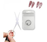 zoocco Magnetic Nail Tool For Gel,2026 New Ring-Shaped Cat Eye Magnet for Nails,Circle Cat Eye Magnet, Beginner Friendly Nail Tool Creating Wide Eyes Effect (1pc)