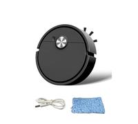 zoocco Mini Robot Vacuum for Car, Small Automatic Robot Vacuum Cleaner, 3 in 1 and Mop, Compact for Pet Hair, Dust and Crumbs, Smart Cleaner for Car, Desk and Small Spaces (Black-Rechargeable)