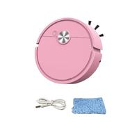 zoocco Mini Robot Vacuum for Car, Small Automatic Robot Vacuum Cleaner, 3 in 1 and Mop, Compact for Pet Hair, Dust and Crumbs, Smart Cleaner for Car, Desk and Small Spaces (Pink-Rechargeable)