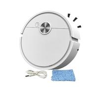 zoocco Mini Robot Vacuum for Car, Small Automatic Robot Vacuum Cleaner, 3 in 1 and Mop, Compact for Pet Hair, Dust and Crumbs, Smart Cleaner for Car, Desk and Small Spaces (White-Rechargeable)