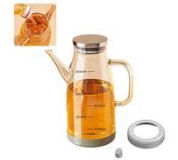 zoocco Oil Dispenser Bottle with Drip Free Spout, New Glass Olive Oil Dispenser Bottle, Kitchen Gadgets 2025 No Drip Oil and Vinegar Dispenser Bottle (Transparent*600ml)