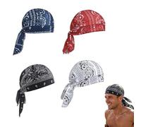 zoocco Paisley Cooling Headscarf Cap, Motorcycle Cooling Helmet Liner, Paisley Bandana Do Rag (4pc)