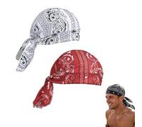 zoocco Paisley Cooling Headscarf Cap, Motorcycle Cooling Helmet Liner, Paisley Bandana Do Rag (A)