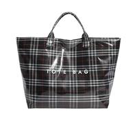 zoocco Plaid Tote Bag - Christmas Tote Bags with Top Handle, Shopping Work Handbag Gift for Shopping (Black)