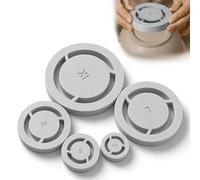 zoocco Pottery Foot Ring Tool 5 Pack Clay Base Aligner Ceramic Tool (#A)