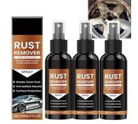 zoocco Rust Remover Spray for Metal | Heavy Duty Rust Dissolver | Fast-Acting Iron Remover for Car Detailing & Tools | Multi-Surface Metal Cleaner to Restore Shine (3 Sets)