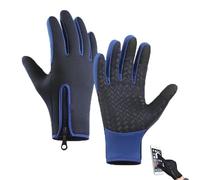 zoocco Sakesfor Ultimate Waterproof & Windproof Thermal Non-Slip Gloves, Thin Silicone Touchscreen Winter Mittens, Stay Warm & Dry with Sakesfor (Dark Blue,Large)