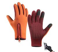 zoocco Sakesfor Ultimate Waterproof & Windproof Thermal Non-Slip Gloves, Thin Silicone Touchscreen Winter Mittens, Stay Warm & Dry with Sakesfor (Orange,X-Large)