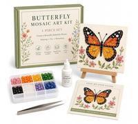 zoocco Sea Glass Art Kit With Colorful Glass Pieces For Crafts (Butterfly)