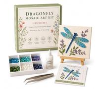zoocco Sea Glass Art Kit With Colorful Glass Pieces For Crafts (Dragonfly)