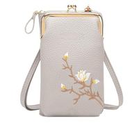 zoocco Shamfreshen Women Sling Cross-Body Wallet, Compact Phone Purse, Small Crossbody Bag for Commute, Travel, Social Outings (Gray)