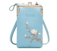 zoocco Shamfreshen Women Sling Cross-Body Wallet, Compact Phone Purse, Small Crossbody Bag for Commute, Travel, Social Outings (Blue)