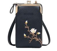 zoocco Shamfreshen Women Sling Cross-Body Wallet, Compact Phone Purse, Small Crossbody Bag for Commute, Travel, Social Outings (Black)