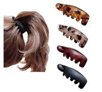 zoocco Small Banana Clips for Thin Hair, 4PCS Hair Banana Clips For Women, Non Slip Ponytail, Volume Fine
