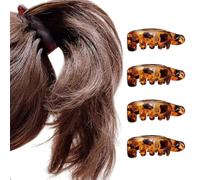 zoocco Small Banana Clips for Thin Hair, Effortless Daily Styling for Women - Neat Half-Up, Ponytail & Bun Hairstyles (Yellow)