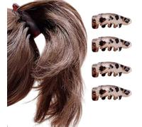 zoocco Small Banana Clips for Thin Hair, Effortless Daily Styling for Women - Neat Half-Up, Ponytail & Bun Hairstyles (Light Gray)