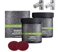 zoocco Surface Restoration Polish With Pad 100g, Scratch Remover Polishing Compound for Metal, Wood, Stone & Furniture, Leaves Protective Water-Repellent Layer (2 PCS)