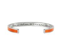 zoocco This Too Shall Pass Mantra Cuff Bracelet Encouragement Gift for Women Stress Relief Moments Friends Coworkers (A4)