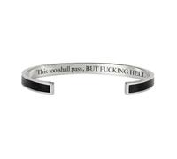 zoocco This Too Shall Pass Mantra Cuff Bracelet Encouragement Gift for Women Stress Relief Moments Friends Coworkers (A20)