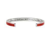 zoocco This Too Shall Pass Mantra Cuff Bracelet Encouragement Gift for Women Stress Relief Moments Friends Coworkers (A2)