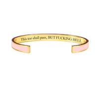 zoocco This Too Shall Pass Mantra Cuff Bracelet Encouragement Gift for Women Stress Relief Moments Friends Coworkers (A17)