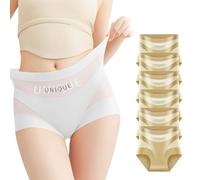 zoocco Unique Underwear, High Waisted Underwear for Women, Invisible Fit Unique Panties for Women (6 PCS Green,L)