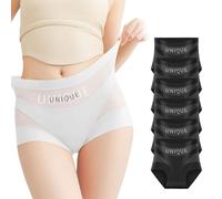 zoocco Unique Underwear, High Waisted Underwear for Women, Invisible Fit Unique Panties for Women (6 PCS Black,XXL)