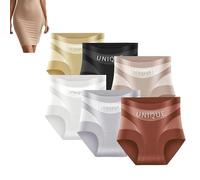zoocco Unique Underwear Tummy Control Women, High-Waist Seamless Shaping Panties, Tummy Control Underwear for Smooth Waist Under Dresses & Pants (6pc,XXL)