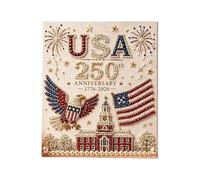 zoocco USA 250th Anniversary DIY Pearl Painting Kit for Adults, Patriotic Craft Decor for Relaxing Family Holiday Projects (CC)