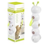 zoocco Whirlie Cat Toy with Worm Design, Happy Luna Cat Toy, Wall & Window Mounted Cats Toys for Indoor Cats, Interactive Play, Promotes Exercise & Mental Stimulation (1 PCS)