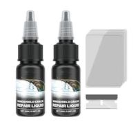 zoocco Windshield Crack Repair Kit, Clear Vision Cracks Gone Glass Repair Kit, Easy to Use DIY Liquid for Window Cracks, Chips & Scratches (2pcs)