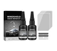 zoocco Windshield Crack Repair Kit - Glass Repair Fluid for Car Window Chips & Long Cracks, Quick DIY Fix with Professional Resin, Reliable Transparency Restoration (2 Sets)