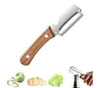 zoocco Zero Snag Wooden Peeler, 2-in-1 Multifunctional Vegetable Peeler, Premium Stainless Steel Blade Kitchen Tool, Zero Snag Wooden Kitchen Tool for Fruit, Potato, Pumpkin (1pc)