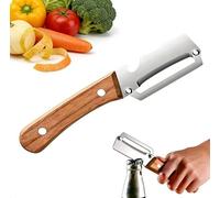 zoocco Zero Snag Wooden Peeler - 2-in-1 Premium Stainless Steel Vegetable Fruit Peeler with Non-Slip Ergonomic Handle, Kitchen Meal Prep Tool for Apple Potato Pumpkin (1pc)