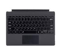 Zoof Funda tipo cubierta para Microsoft Surface Pro 7 Plus/Pro 7 / Pro 6 / Pro 5 / Pro 4 / Pro 3, 12.3 pulgadas, teclado inalámbrico ultrafino con múltiples paneles táctiles Bluetooch (negro sin