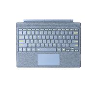 Zoof Funda tipo cubierta para Microsoft Surface Pro 7+ / Pro 7/6 / 5/4 / 3, 12.3 pulgadas, teclado inalámbrico ultrafino con múltiples panel táctil Bluetooth (azul hielo)