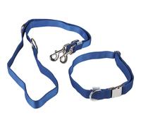 ZOOFARI® Set de collar y correa para perro (azul, M)