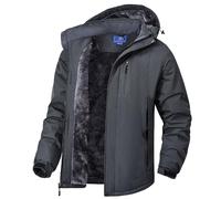 Zoofly Cazadora Hombre Invierno De Snowboard Cálida Chaqueta Esqui Antiviento Hombres Abrigos De Trabajo Exteriores Abrigos Con ski Parka Gris Oscuro-L