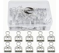 Zoohot creativo hueco pinzas plata Clips de la cola larga, paquete de 15 unidades