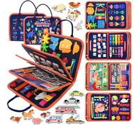 ZOOI Busy Board Montessori Toys - Juguetes para niños pequeños, libro ocupado para mayores de 2 años, tablero sensorial, actividades educativas, juguete para el aprendizaje de habilidades motoras