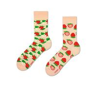 ZOOKSY - Calcetines Divertidos Altos | Motivos Estampados I Funny Socks I Para Mujeres y Hombres I Algodón Colorado I Originales y Graciosos I Con Dibujos | Fresas