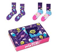 ZOOKSY - Calcetines Divertidos Altos (Pack de 2) | Motivos Estampados I Funny Socks I Para Mujeres y Hombres I Algodón Colorado I Originales y Graciosos I Con Dibujos | Chuches