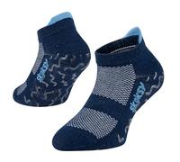 ZOOKSY Calcetines infantiles antideslizantes ABS para casa, calcetines cortos, calcetines deportivos para niños y niñas, ideales para guardería, gimnasia y hogar, marine, 30-35