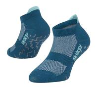 ZOOKSY Calcetines infantiles antideslizantes ABS para casa, calcetines cortos, calcetines deportivos para niños y niñas, ideales para guardería, gimnasia y hogar, Azul oscuro., 30-35